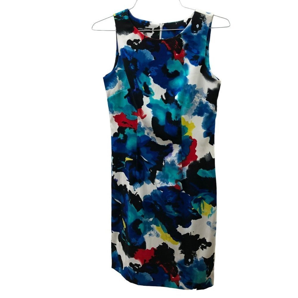MARIO SERRANI ITALY‎ PRINTED SHEATH DRESS SIZE 2